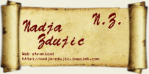 Nadja Zdujić vizit kartica